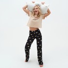 Пижама женская (футболка и брюки) KAFTAN Egg р. 52-54, бежевый 7456451