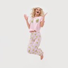 Пижама женская (футболка и брюки) KAFTAN Avocado р. 40-42, розовый - Фото 6