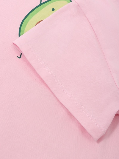 Пижама женская (футболка, брюки) KAFTAN Avocado, размер 40-42, розовая