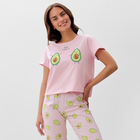 Пижама женская (футболка и брюки) KAFTAN Avocado р. 44-46, розовый 7456464 - фото 358729 Пижама женская (футболка и брюки) KAFTAN Avocado р. 44-46, розовый 7456464 - фото 358729