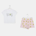 Пижама женская (футболка, шорты) KAFTAN Avocado, размер 40-42, белая - фото 21510378