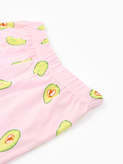 Пижама женская (футболка, шорты) KAFTAN Avocado, размер 44-46, белая