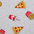 Пижама женская (футболка, шорты) KAFTAN Pizza, размер 40-42, серая 7456477 - фото 9613403