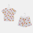 Пижама женская (футболка, шорты) KAFTAN Pizza, размер 48-50, серая 7456479