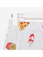 Пижама женская (футболка, брюки) KAFTAN Pizza, размер 40-42, чёрная 7456480