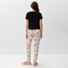 Пижама женская (футболка и брюки) KAFTAN Pizza р. 44-46, черный - Фото 4