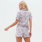 Пижама женская (рубашка и шорты) KAFTAN Birds р. 40-42, серый - Фото 3