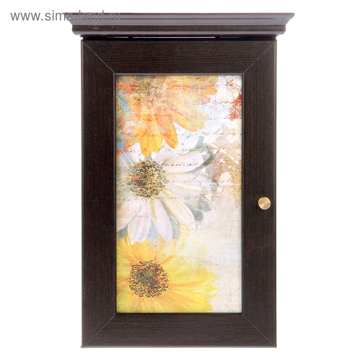 Ключница "Герберы" Венге 28х16,5 см - Фото 1