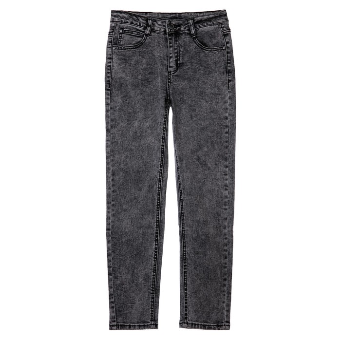 Брюки джинсовые для девочки, рост 134 см, цвет чёрный