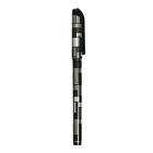 Ручка гелевая, 0.5 мм, чёрный, корпус серебристый с рисунком, с рефлённым держателем - Фото 2