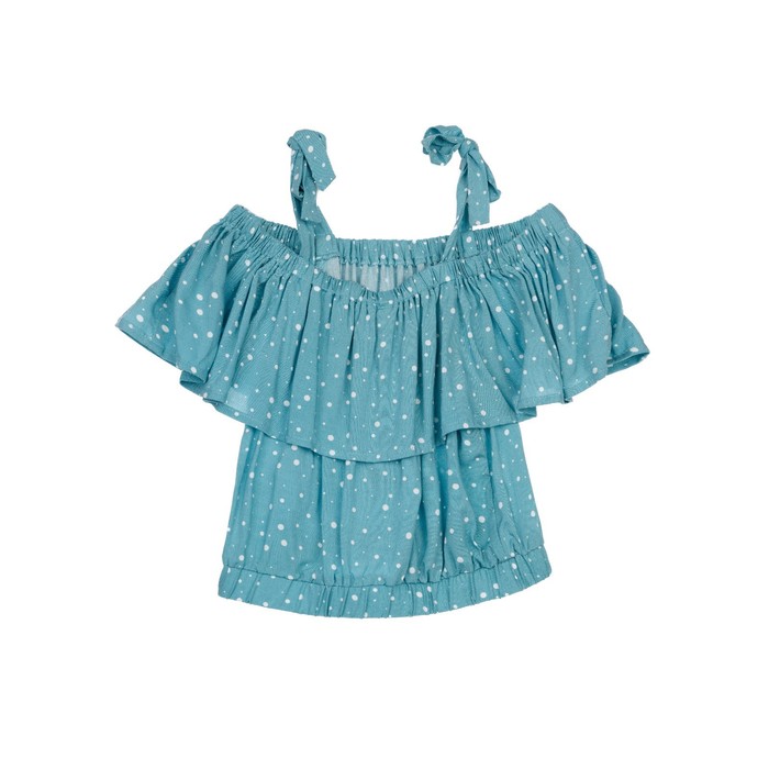 Комплект текстильный для девочек: топ, шорты, рост 128 см