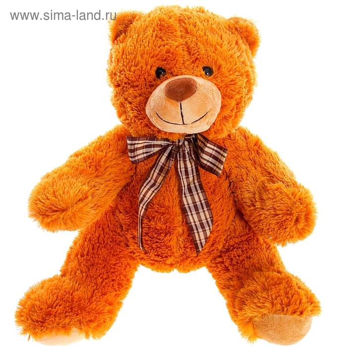 Мягкая игрушка "Медведь с бантом коричневый" малый - Фото 1