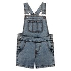 Полукомбинезон текстильный джинсовый для девочек, рост 116 см - фото 109874635