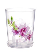 Горшок для орхидей с поддоном, 700 мл, пластиковый, прозрачный, МИКС - Фото 5