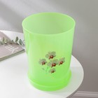 Горшок для орхидей с поддоном, 3,5 л, цвет прозрачно-зелёный - Фото 2