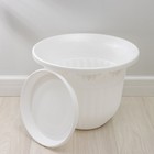 Горшок для цветов с поддоном «Лозанна», 40 л, пластиковый, белый - Фото 4