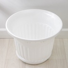 Горшок для цветов с поддоном «Лозанна», 40 л, пластиковый, белый - Фото 10