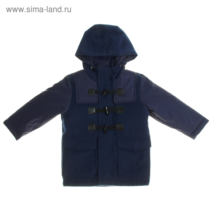 Куртка для мальчика со вставками, рост 116 см (60), цвет темно-синий - Фото 1