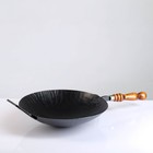 Сковорода Садж-Вок вороненый диаметр 31,5см, толщина стали 1,5 мм - Фото 1