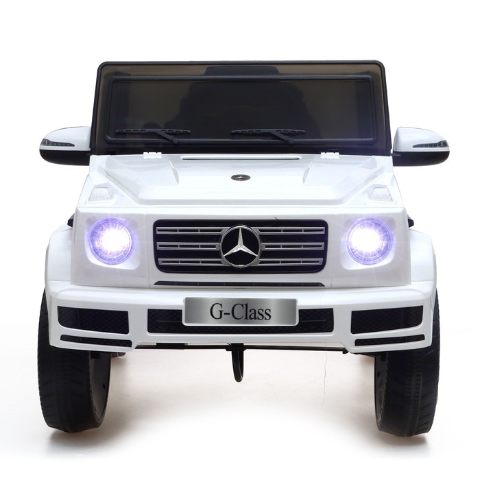 Электромобиль MERCEDES-BENZ G500, EVA колёса, кожаное сидение, цвет белый - фото 1907390945
