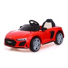 Электромобиль AUDI R8 SPYDER, EVA колёса, кожаное сидение, цвет красный - Фото 1