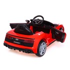Электромобиль AUDI R8 SPYDER, EVA колёса, кожаное сидение, цвет красный - Фото 4