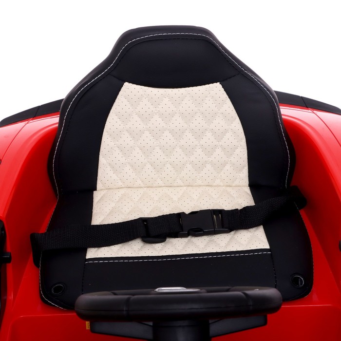 Электромобиль AUDI R8 SPYDER, EVA колёса, кожаное сидение, цвет красный - фото 1886784853