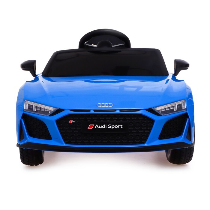 Электромобиль AUDI R8 SPYDER, EVA колёса, кожаное сидение, цвет синий - фото 1886784873