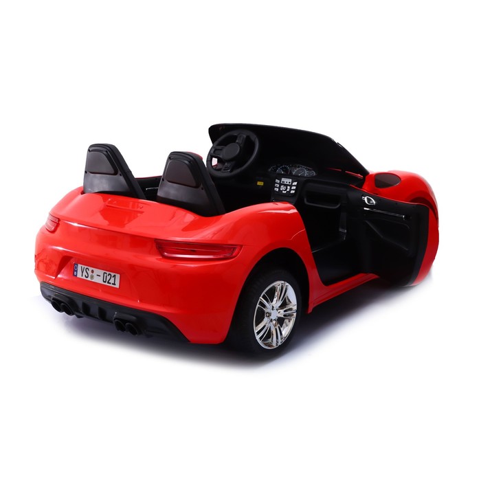 Электромобиль COUPE, EVA колёса, кожаное сидение, цвет красный - фото 1907390984
