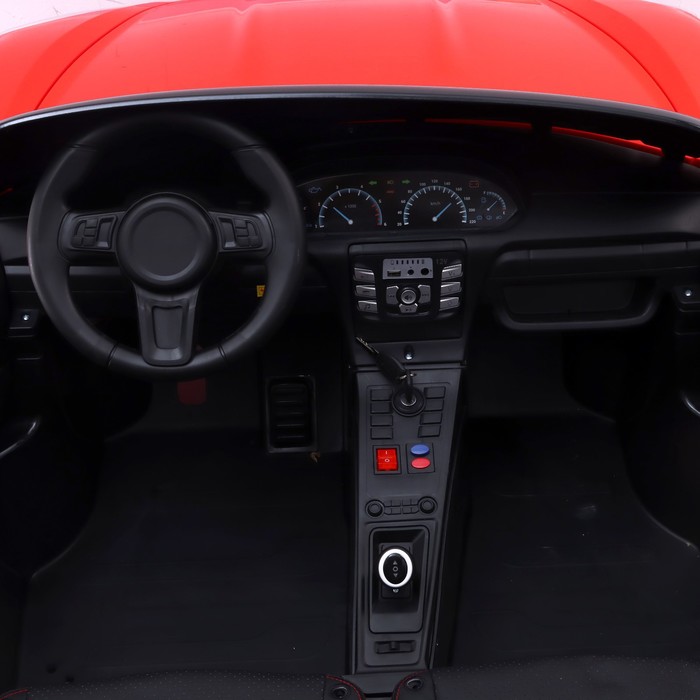 Электромобиль COUPE, EVA колёса, кожаное сидение, цвет красный - фото 1907390987