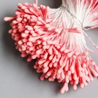 Тычинки для цветов "Капельки матовые розовый щербет" d=1,5 мм набор 400 шт длина 6 см - Фото 3