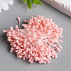 Тычинки для цветов "Капельки глянец сахарно-розовый" набор 300 шт длина 6 см - Фото 2