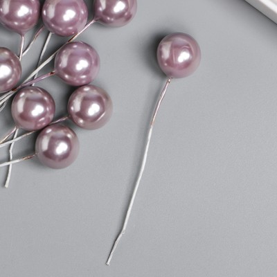 Тычинки для цветов "Шарик перламутр серебристо-серый" d=1,2 см 6х1,2х1,2 см