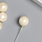 Тычинки для цветов "Шарик перламутр телесный" d=1,2 см 6х1,2х1,2 см (комплект 20 шт) - фото 24523376