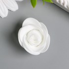 Декор для творчества "Белая роза" d=3,5 см - фото 319993595