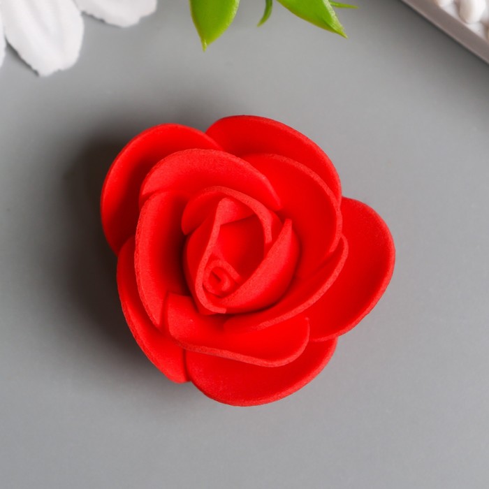 Декор для творчества "Красная роза" d=3,5 см