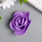 Декор для творчества "Фиолетовая роза с волнистыми лепестками" d=5 см - фото 9614024