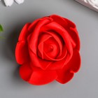 Декор для творчества "Красная роза с защипами на лепестках" d=8 см - фото 320146763