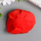 Декор для творчества "Красная роза с защипами на лепестках" d=8 см - Фото 2