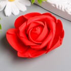 Декор для творчества "Красная роза с защипами на лепестках" d=8 см - Фото 3