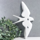 Сувенир полистоун настенный декор "Птица парит" белый 18х30 см - фото 21511019