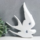 Сувенир полистоун настенный декор "Птица - полёт" белый 19х19 см - фото 23211496