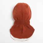 Шапка-шлем детский, цвет коричневый, размер 48-50 - фото 46177198