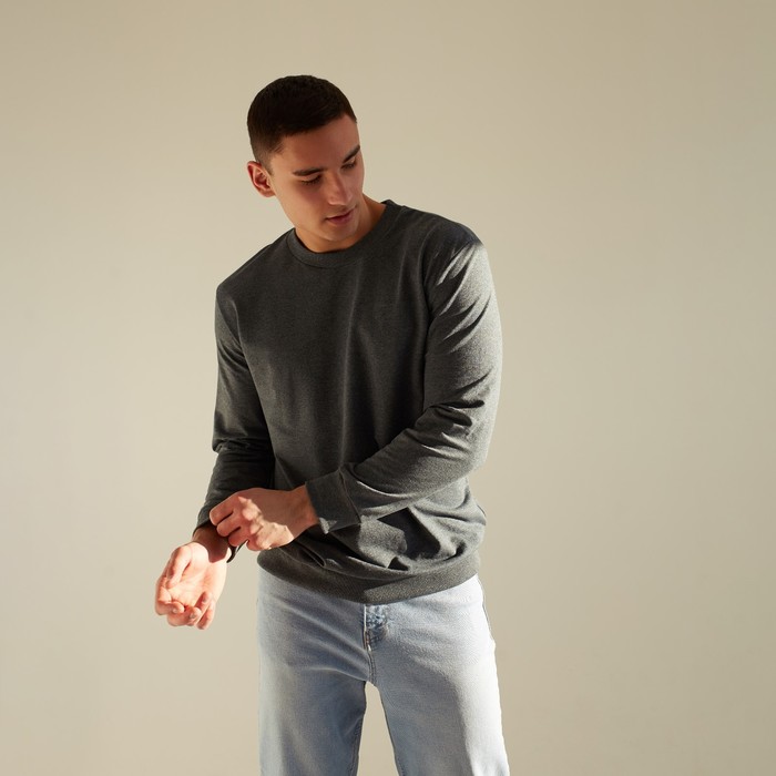 Свитшот мужской MINAKU: Casual collection MAN цвет графит меланж, размер 54 - Фото 1