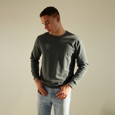 Свитшот мужской MINAKU: Casual collection MAN, размер 56, цвет графит меланж