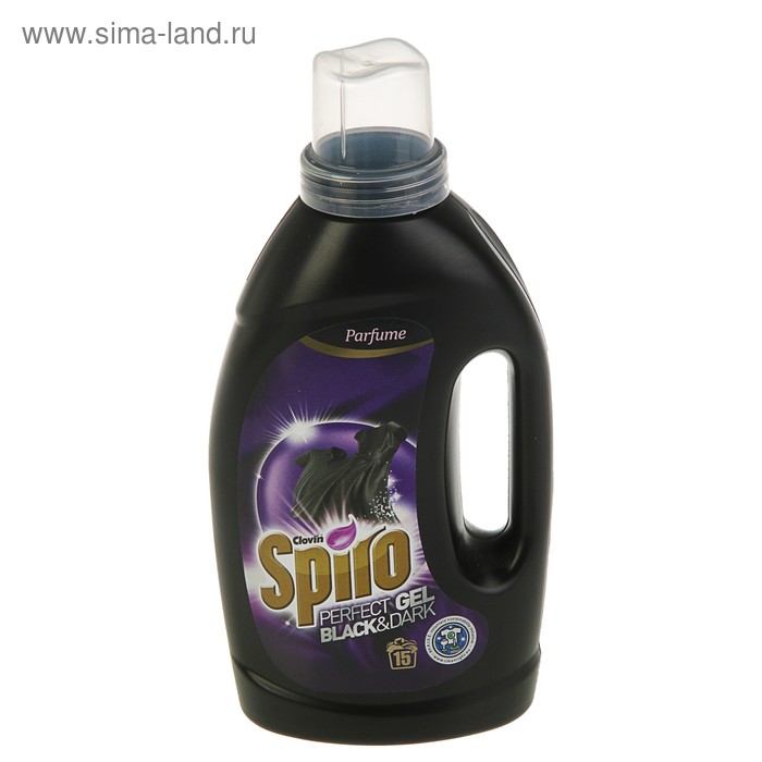 Жидкое средство для стирки Spiro Black & Dark, гель, для тёмных и чёрных тканей, 1 л - Фото 1