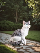 Садовая фигура из полистоуна «Кот», 30×25×16 см - Фото 3