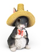 Садовая фигура из полистоуна «Зайка в соломенной шляпе с бабочкой», 19×12×14 см, МИКС - Фото 15