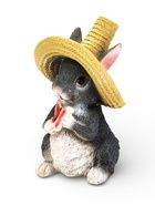 Садовая фигура из полистоуна «Зайка в соломенной шляпе с бабочкой», 19×12×14 см, МИКС - Фото 19