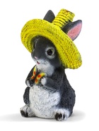 Садовая фигура из полистоуна «Зайка в соломенной шляпе с бабочкой», 19×12×14 см, МИКС - Фото 4